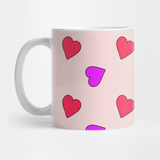 Background illustration hearts, love, pink, decorative design pattern Mug